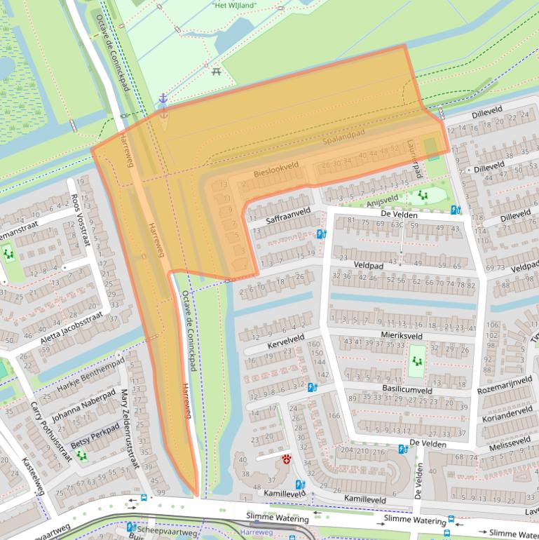 Kaart van postcodegebied 3124VB.