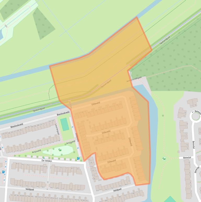 Kaart van postcodegebied 3124VC.