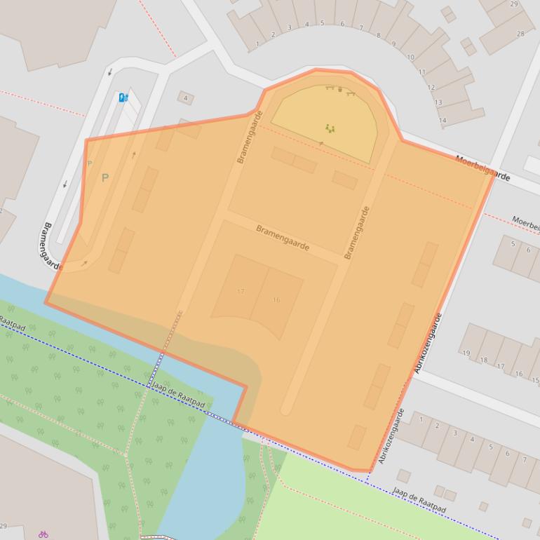 Kaart van postcodegebied 3124WD.