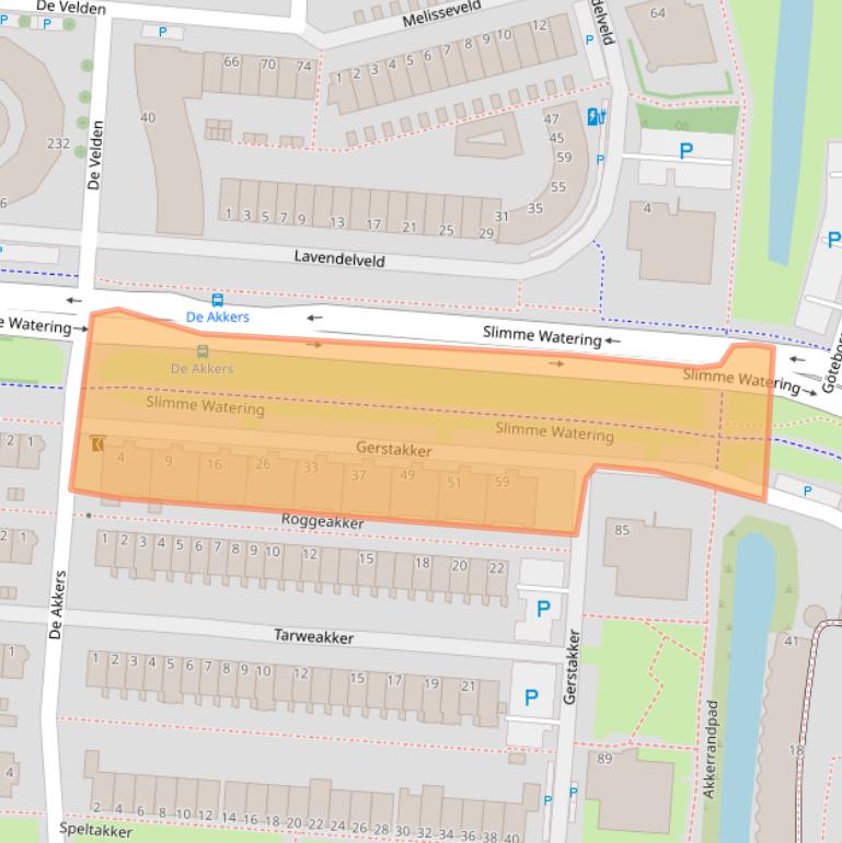 Kaart van postcodegebied 3124XA.