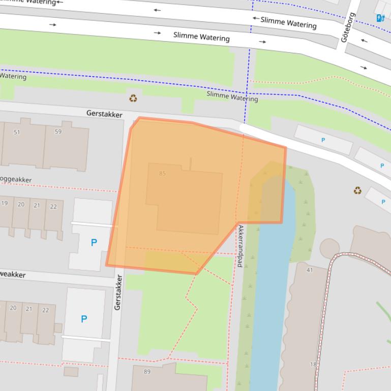 Kaart van postcodegebied 3124XB.