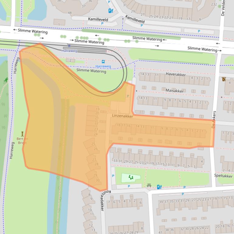 Kaart van postcodegebied 3124XE.