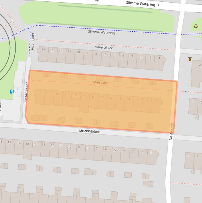 Kaart van postcodegebied 3124XG.