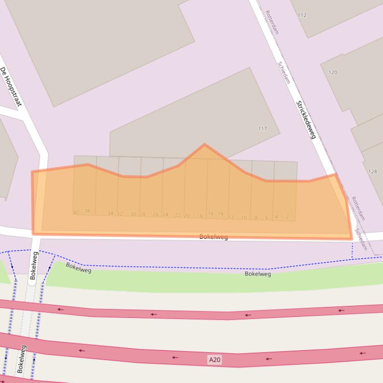 Kaart van postcodegebied 3125AC.