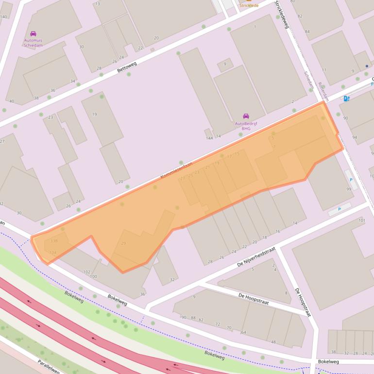 Kaart van postcodegebied 3125AM.