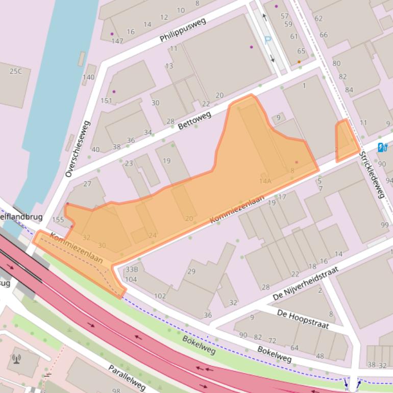 Kaart van postcodegebied 3125AN.