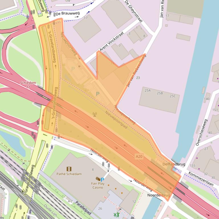 Kaart van postcodegebied 3125AP.
