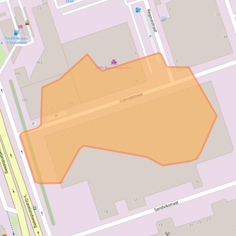 Kaart van postcodegebied 3125BC.