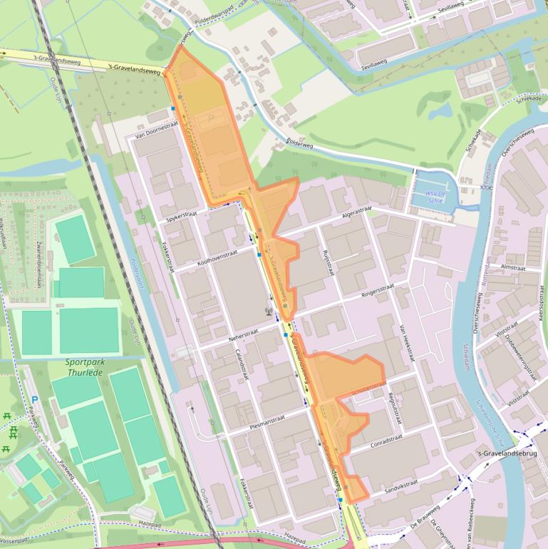 Kaart van postcodegebied 3125BJ.