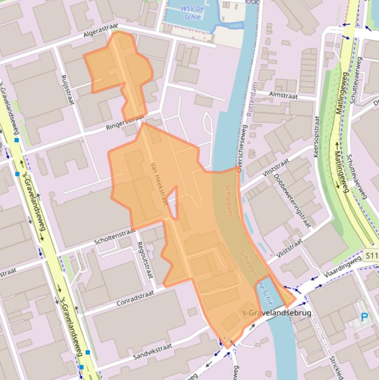 Kaart van postcodegebied 3125BN.