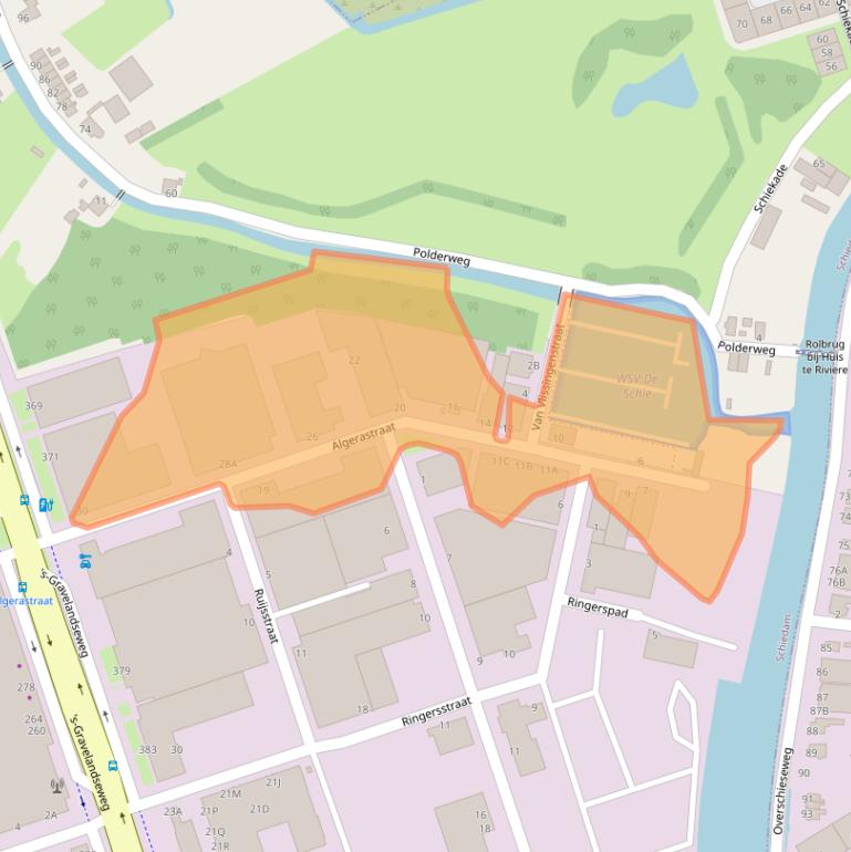 Kaart van postcodegebied 3125BS.