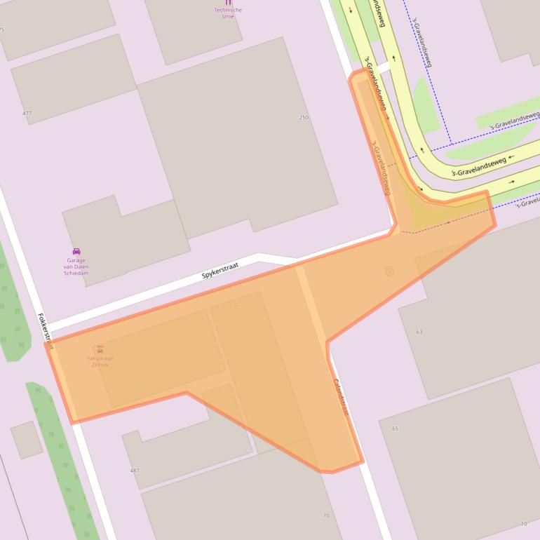 Kaart van postcodegebied 3125BZ.