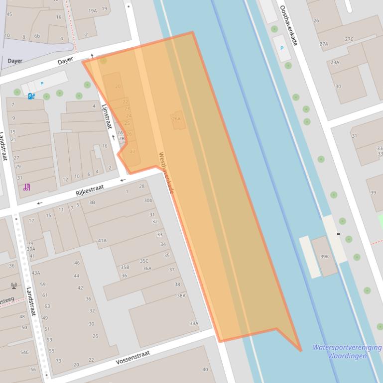 Kaart van postcodegebied 3131AC.