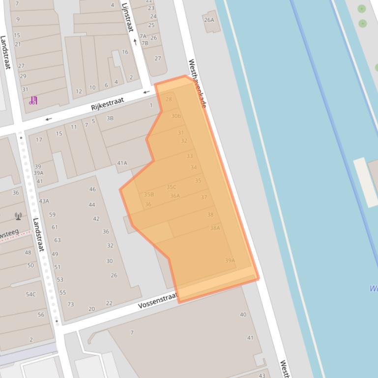 Kaart van postcodegebied 3131AD.