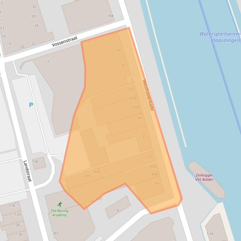 Kaart van postcodegebied 3131AE.