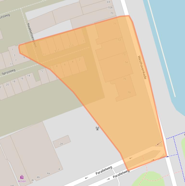 Kaart van postcodegebied 3131AH.