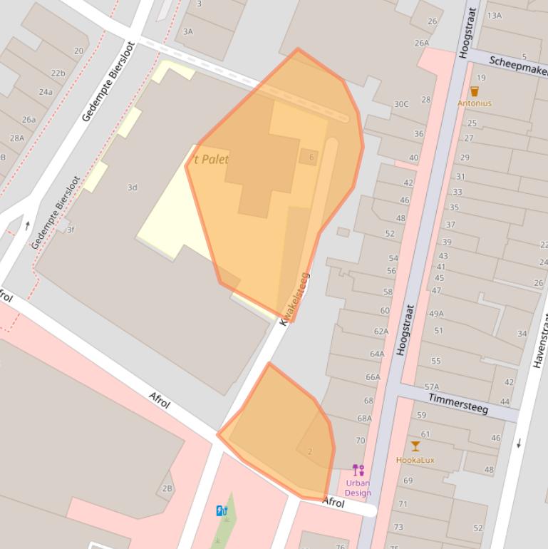 Kaart van postcodegebied 3131BA.