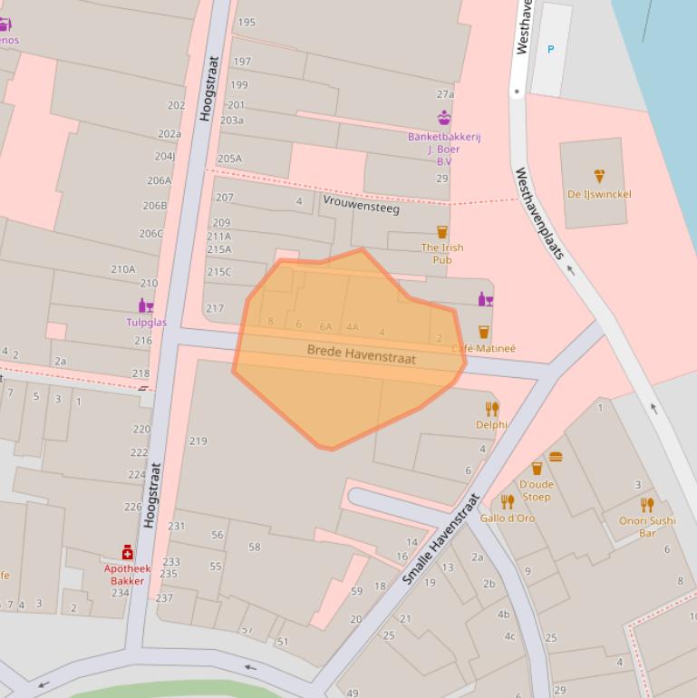 Kaart van postcodegebied 3131BC.