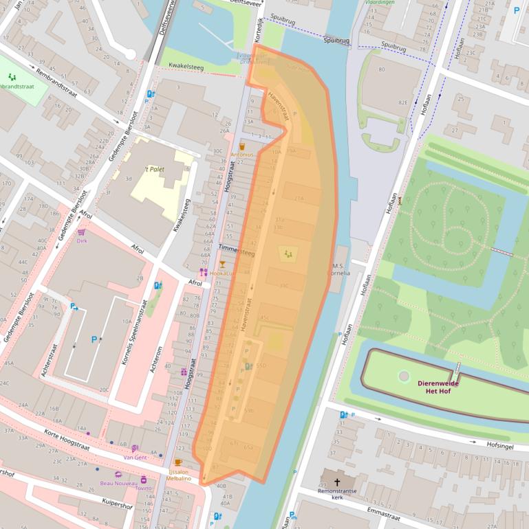 Kaart van postcodegebied 3131BD.