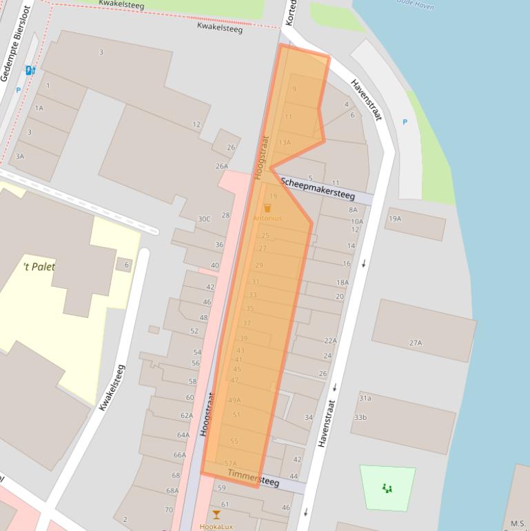 Kaart van postcodegebied 3131BL.