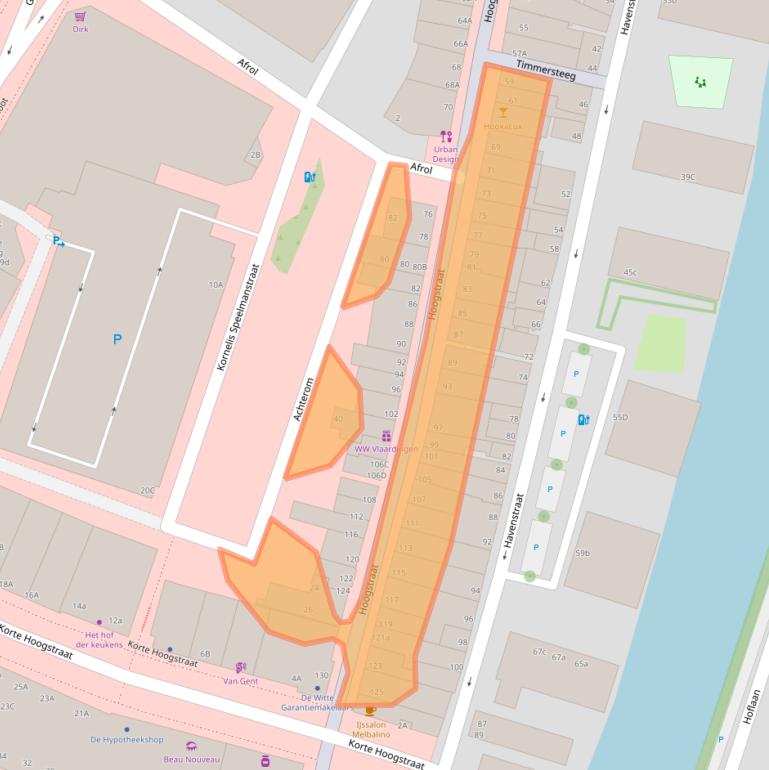 Kaart van postcodegebied 3131BM.