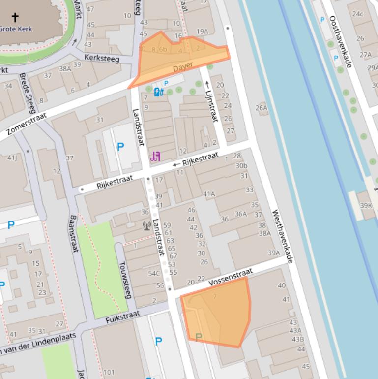 Kaart van postcodegebied 3131CB.