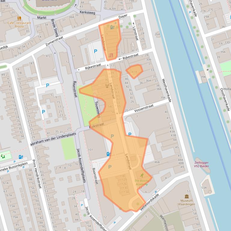 Kaart van postcodegebied 3131CE.