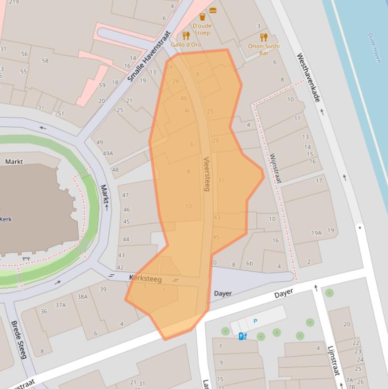 Kaart van postcodegebied 3131CG.