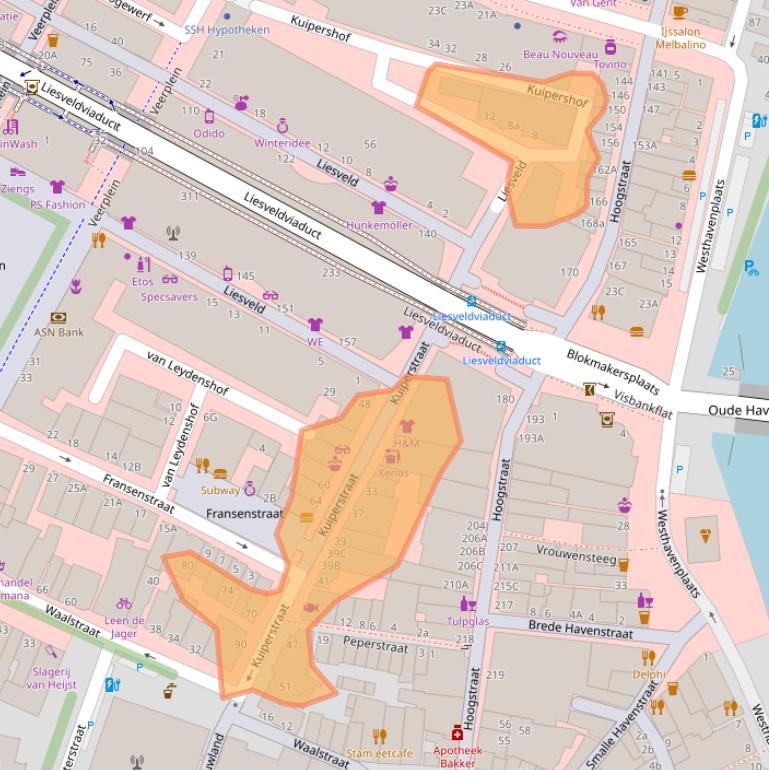 Kaart van postcodegebied 3131CH.