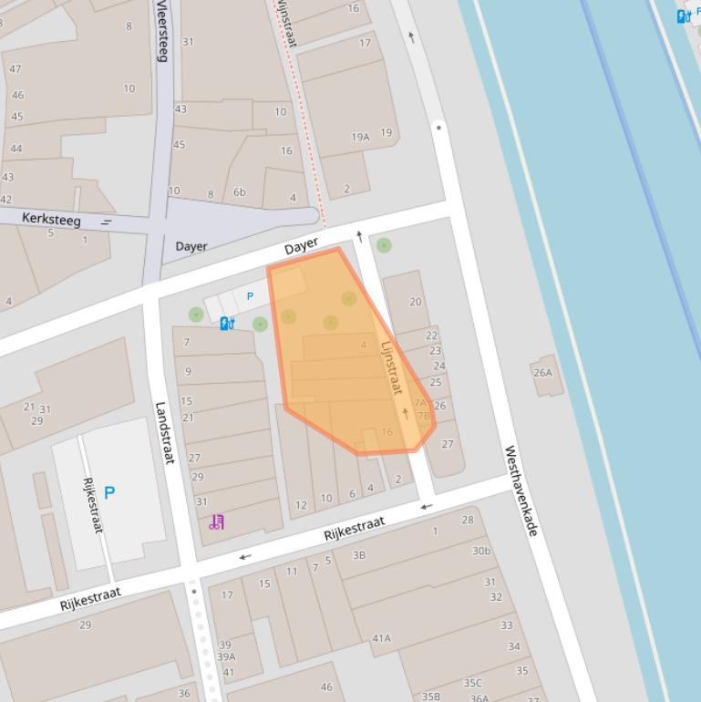 Kaart van postcodegebied 3131CP.