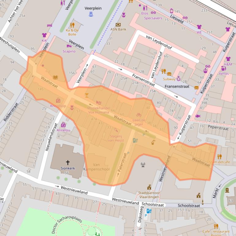 Kaart van postcodegebied 3131CS.