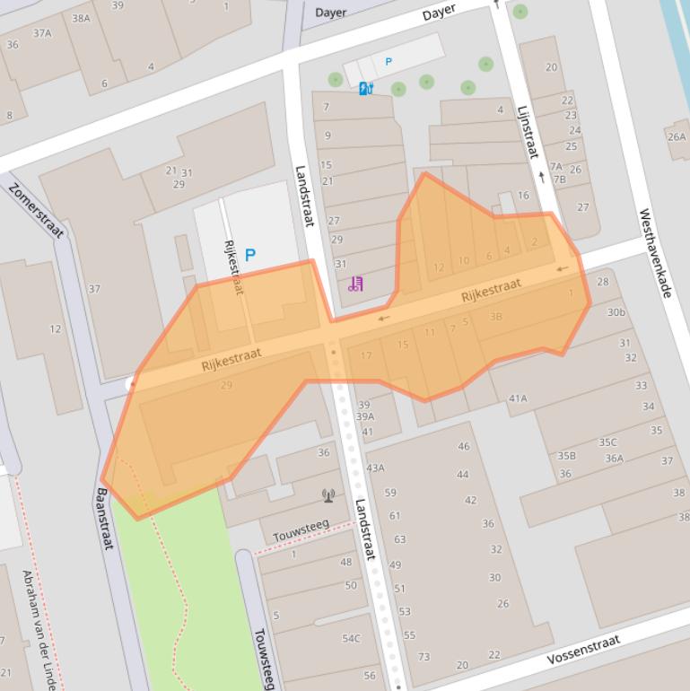 Kaart van postcodegebied 3131CV.