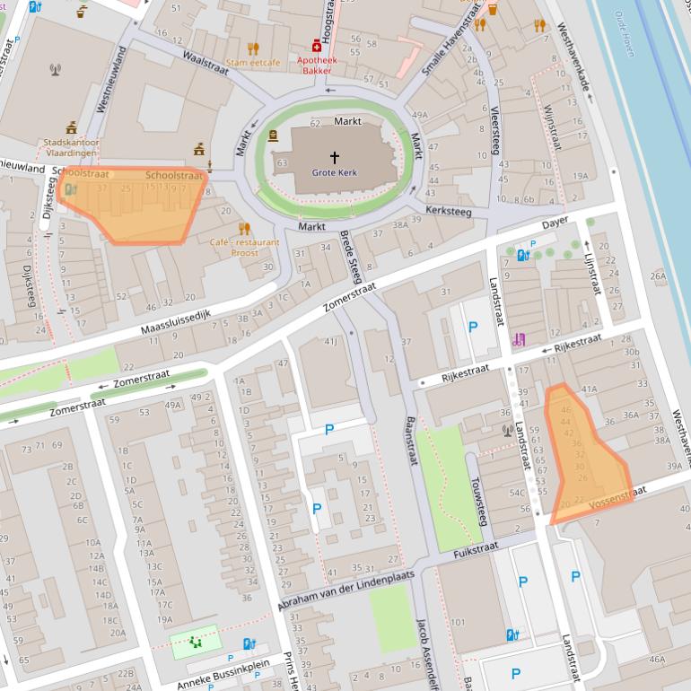 Kaart van postcodegebied 3131CW.