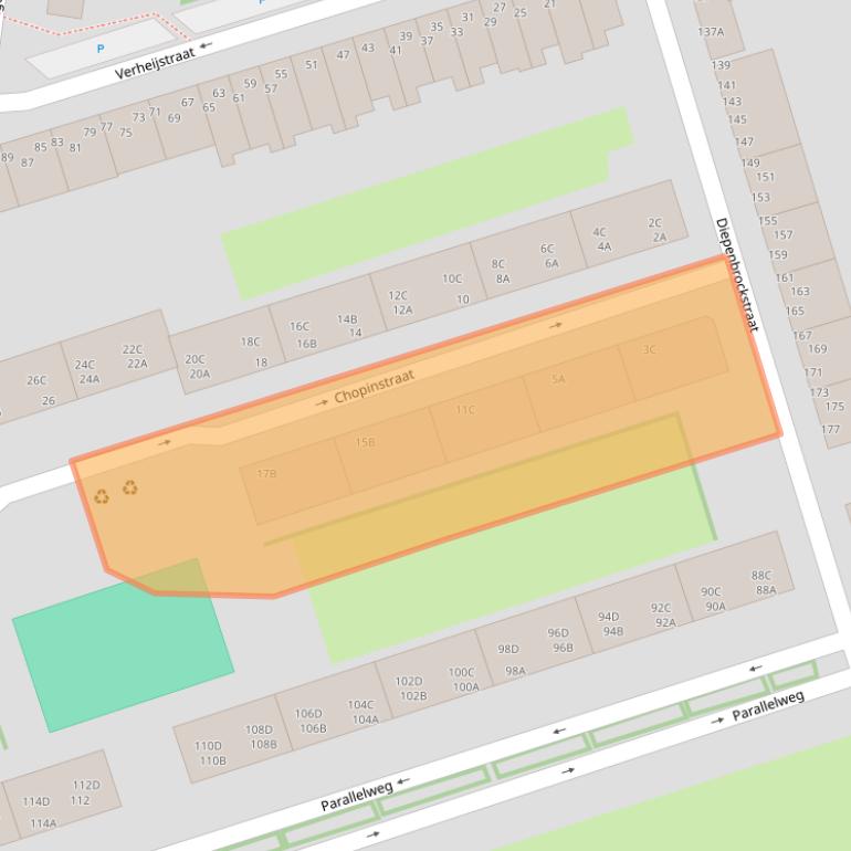 Kaart van postcodegebied 3131DA.