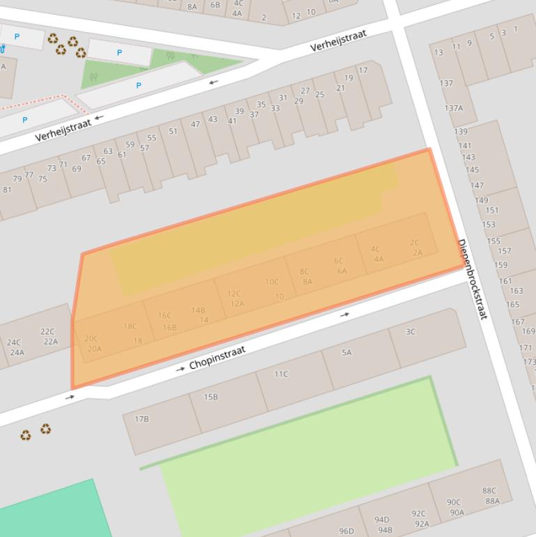 Kaart van postcodegebied 3131DC.