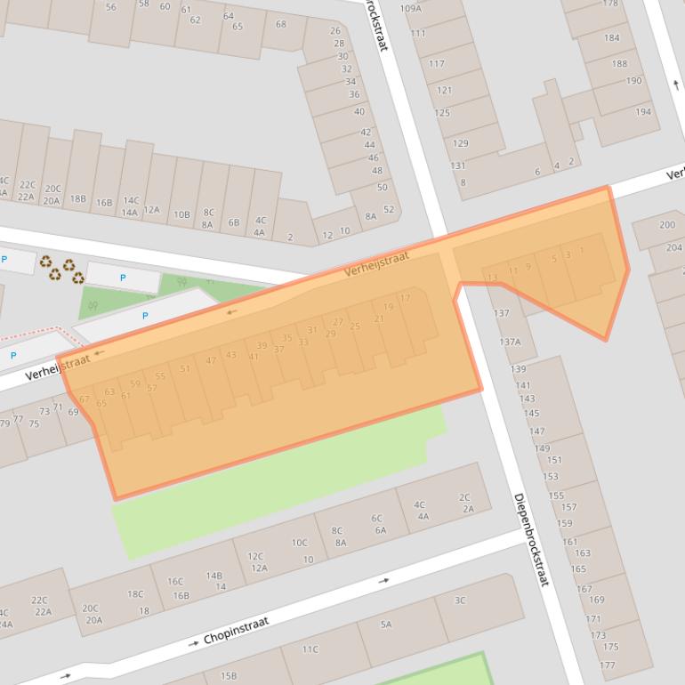 Kaart van postcodegebied 3131DP.