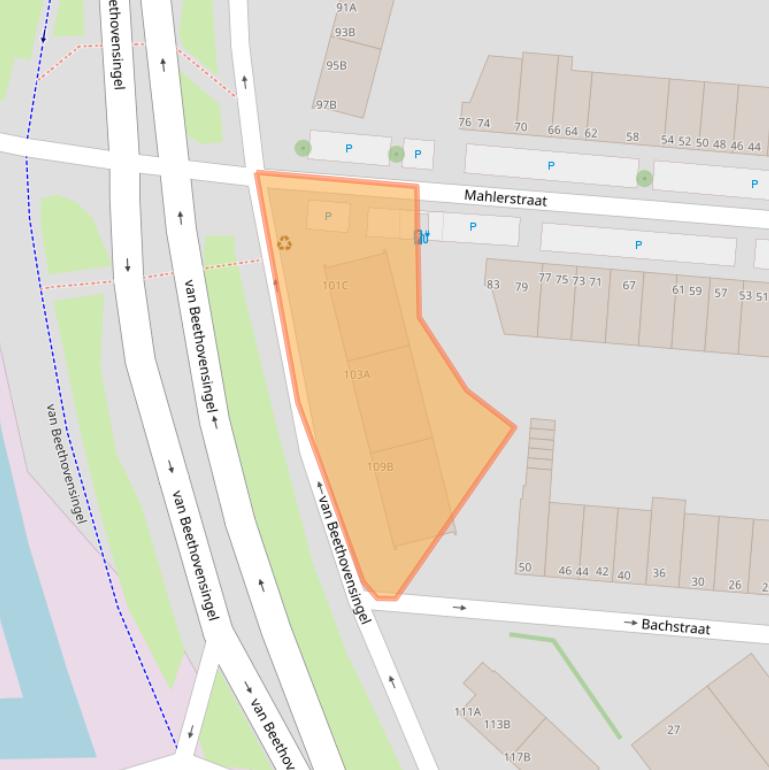 Kaart van postcodegebied 3131EE.