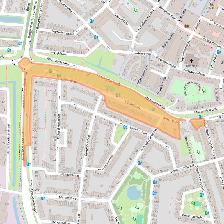 Kaart van postcodegebied 3131ES.