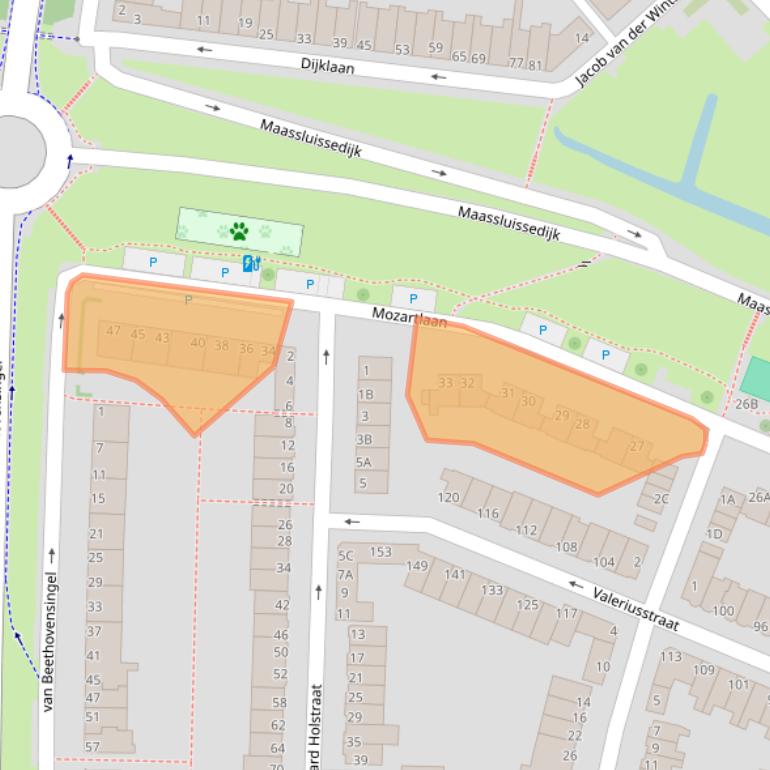Kaart van postcodegebied 3131ET.