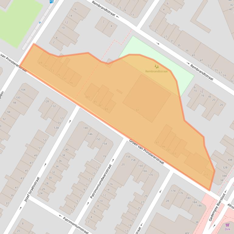 Kaart van postcodegebied 3131GE.