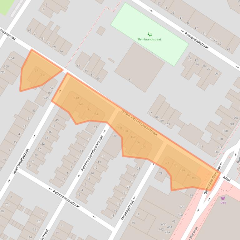 Kaart van postcodegebied 3131GJ.