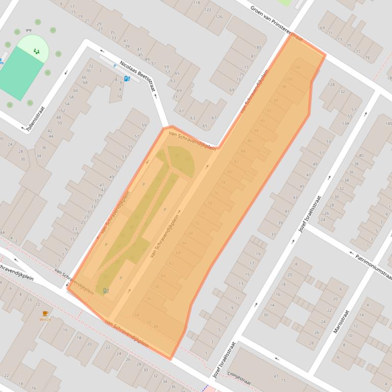 Kaart van postcodegebied 3131GX.