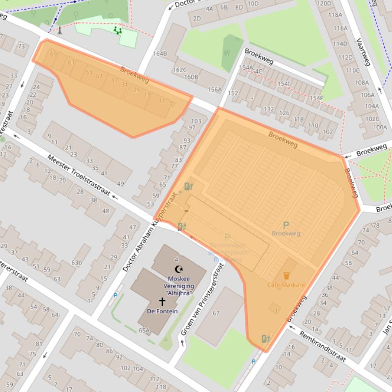 Kaart van postcodegebied 3131HC.