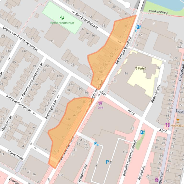 Kaart van postcodegebied 3131HK.