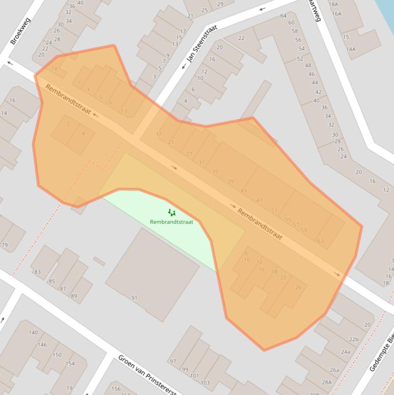 Kaart van postcodegebied 3131HM.