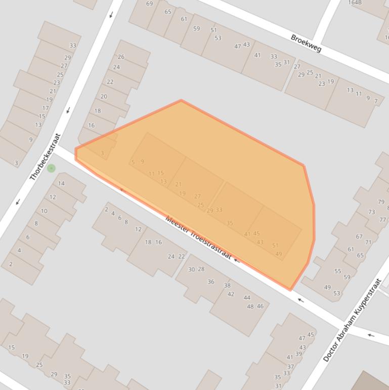 Kaart van postcodegebied 3131HR.