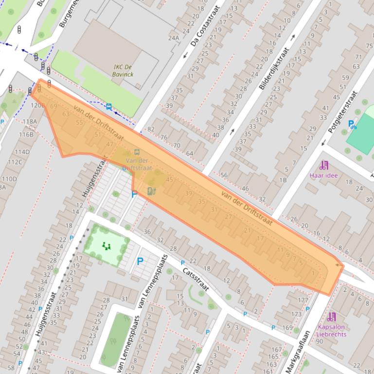 Kaart van postcodegebied 3131JG.