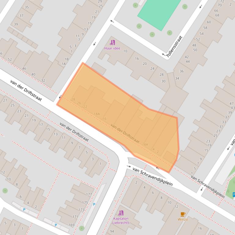 Kaart van postcodegebied 3131JH.