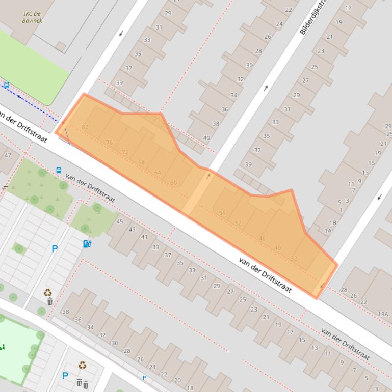 Kaart van postcodegebied 3131JJ.