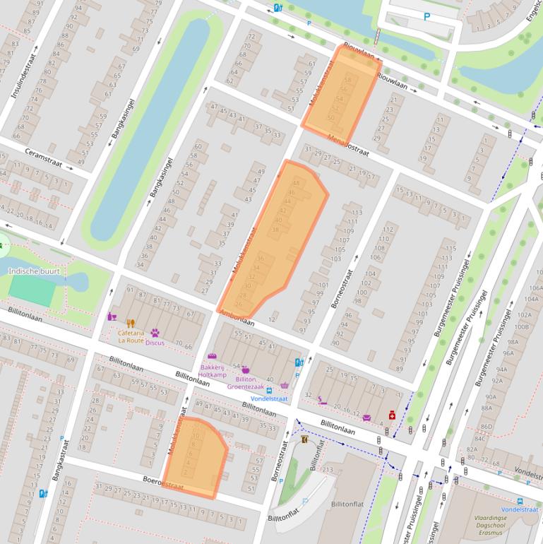 Kaart van postcodegebied 3131JM.